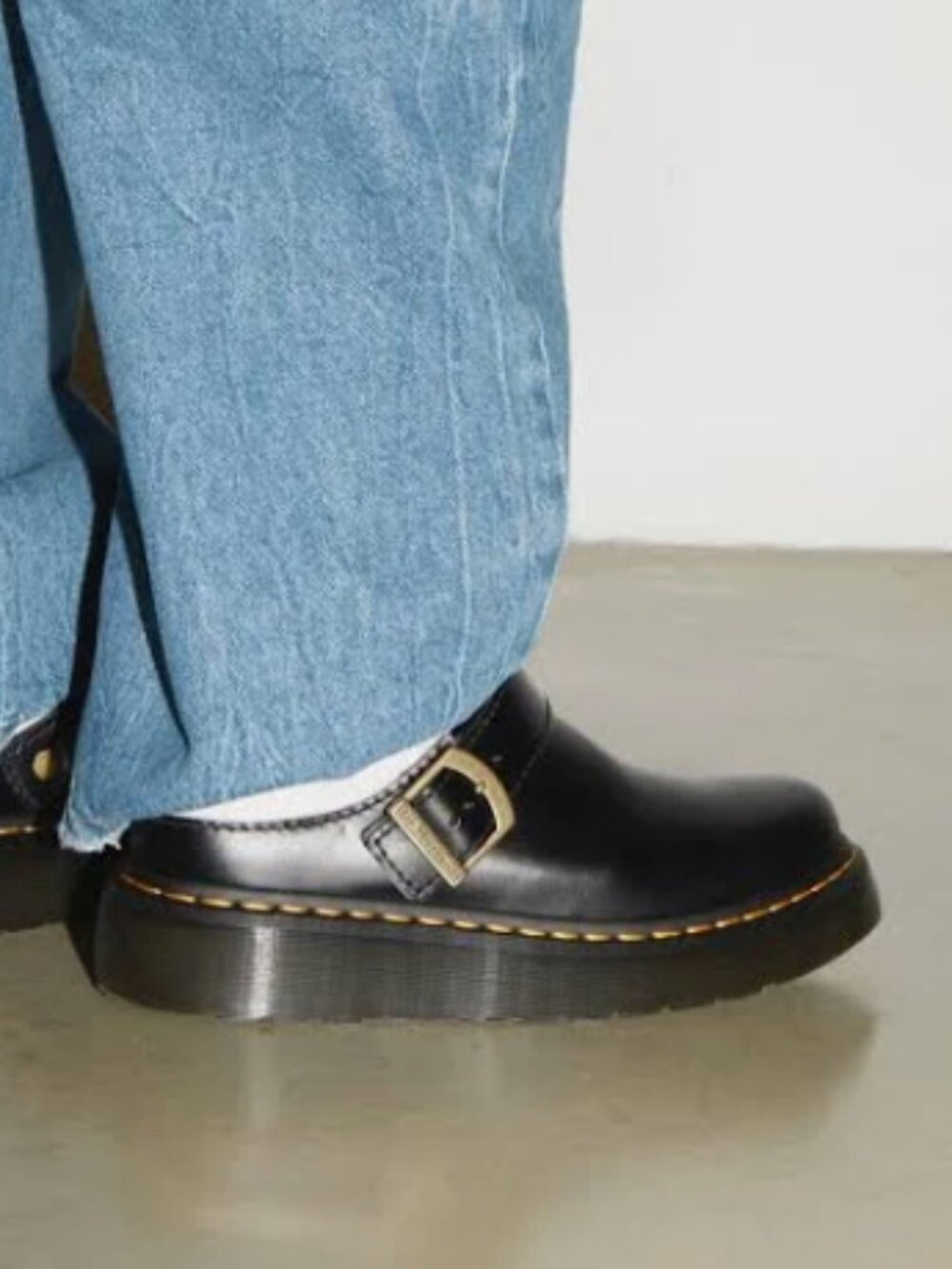 Dr Martens Docs Archive Mule Shoes Open Back Slip On Leather Black Womens 11